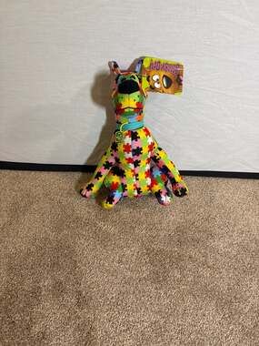 Toy Factory Scooby-Doo 12" Puzzle Piece Pattern Plush Stuffed Animal